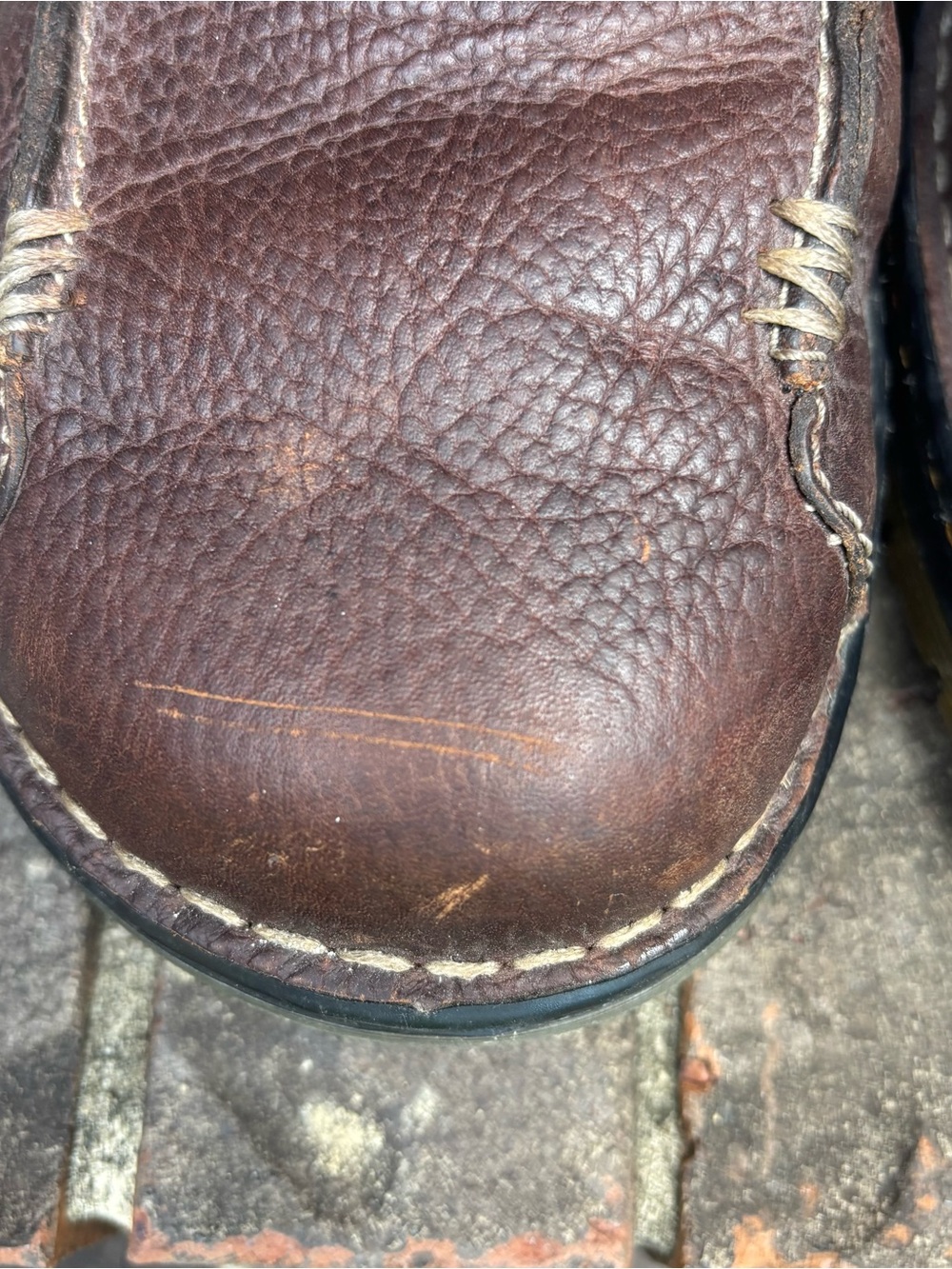 EUC Dr Martens Pebbled Leather Slip-on Loafers Men's Size 13 M Brown Style 11233 - Picture 4 of 14
